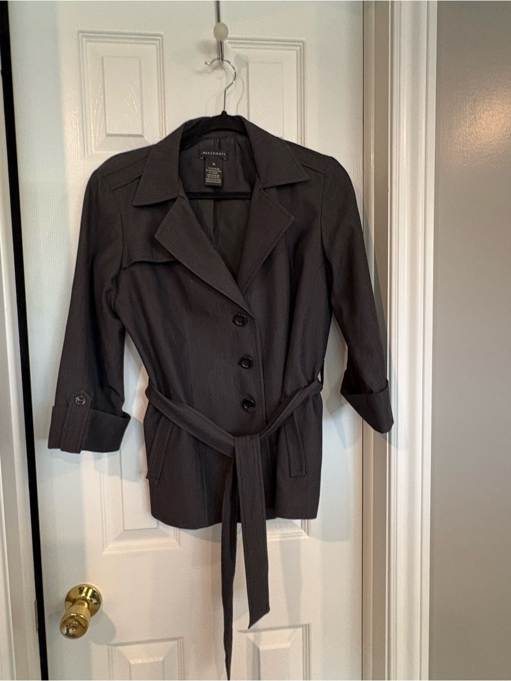 Ingredients Charcoal Belted Women's Blazer Jacket